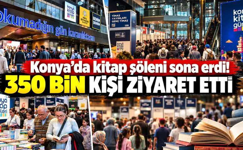 Konya’da kitap şöleni sona erdi! 350 bin kişi ziyaret etti