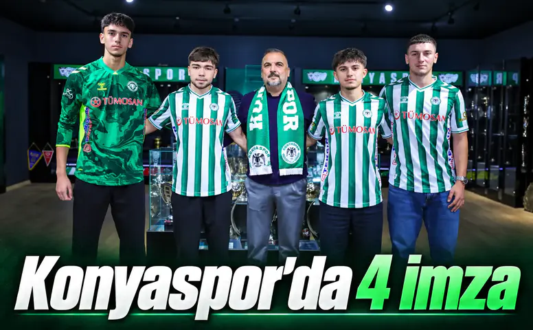 Konyaspor'da 4 genç oyuncu ile profesyonel sözleşme yapıldı