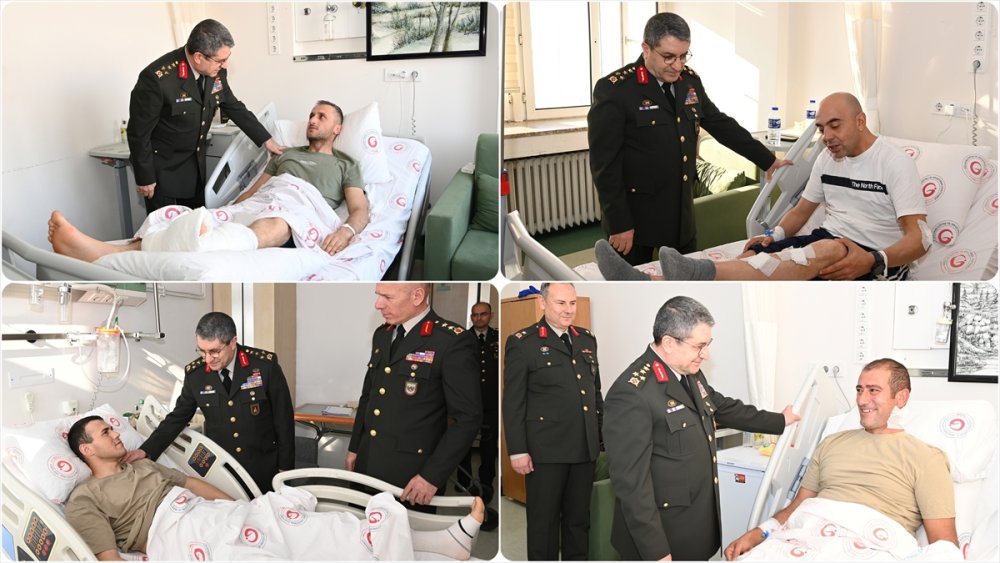 Kara Kuvvetleri Komutanı, kahraman askerleri ziyaret etti ve bakın kimin selamını iletti...