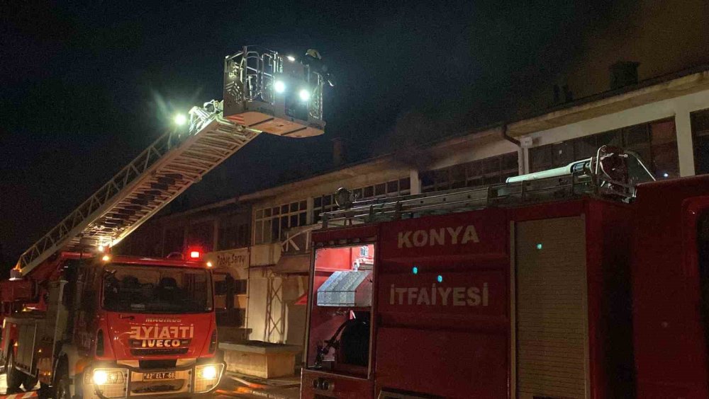 Konya’da sanayide yangın!