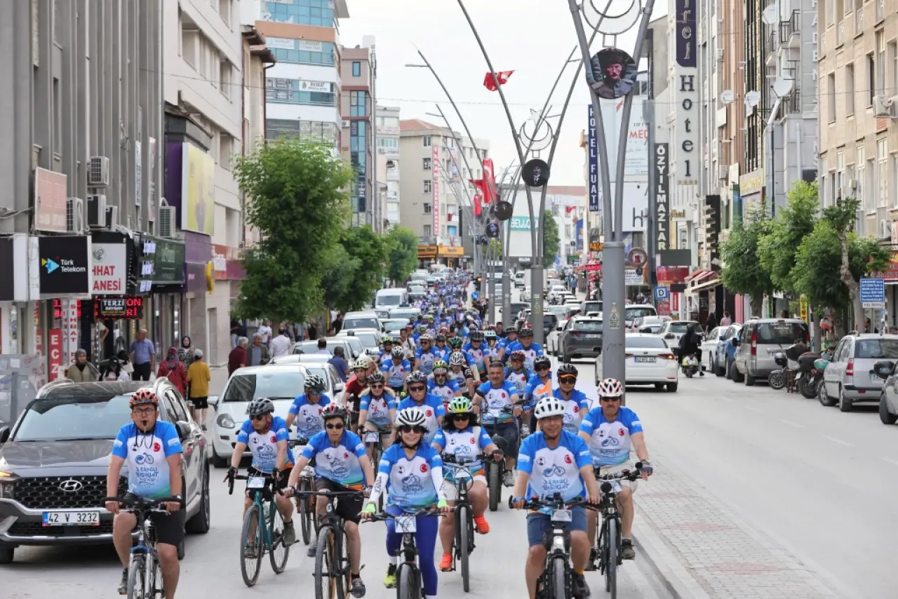 Konya'nın o ilçesinde üç gün süren bisiklet şöleni! 350 sporcu pedal çevirdi 1